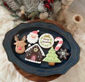 mint green のクリスマス アイシングクッキー