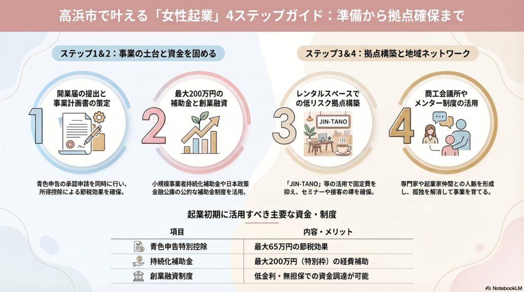女性の起業をインフォグラフィックで解説