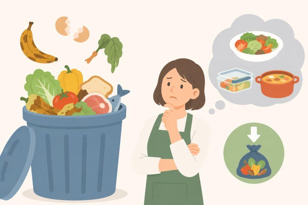 食材ロスのイメージ画像 いかに減らせるかが経営のカギ